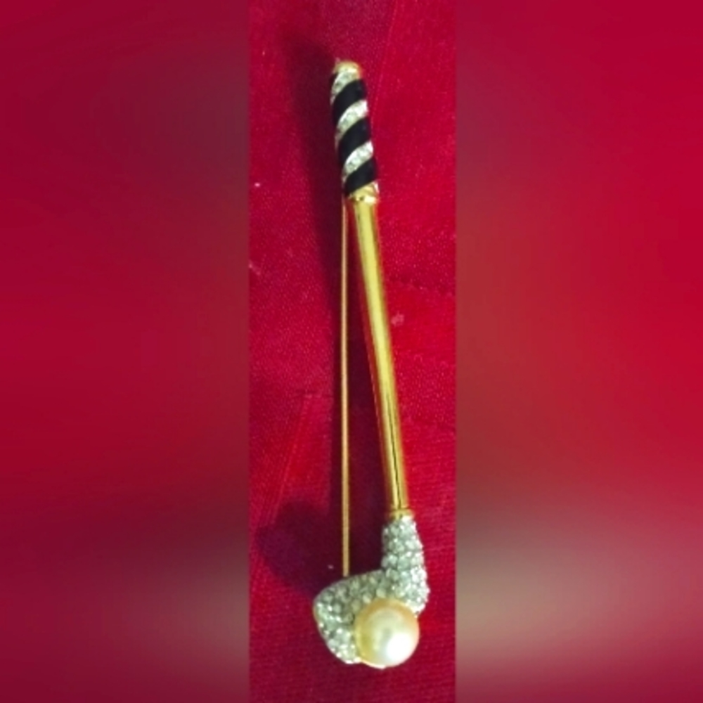 Vintage swavarski crystal golf club pin